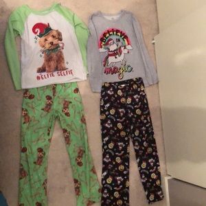 Justice pajamas 2 pair of size 8